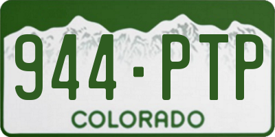 CO license plate 944PTP