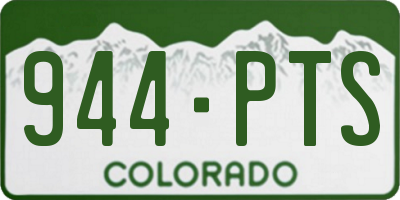 CO license plate 944PTS