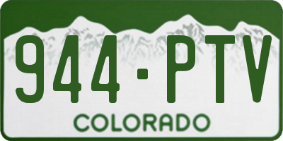 CO license plate 944PTV