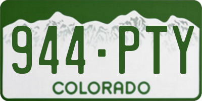 CO license plate 944PTY