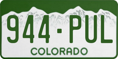 CO license plate 944PUL