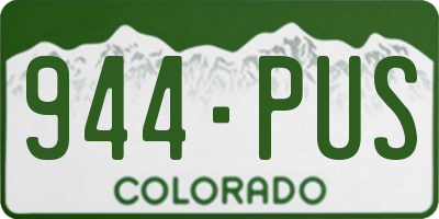CO license plate 944PUS