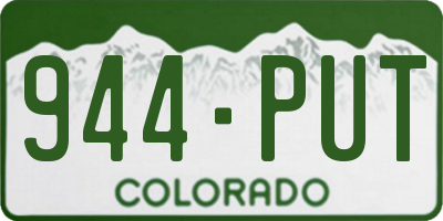 CO license plate 944PUT