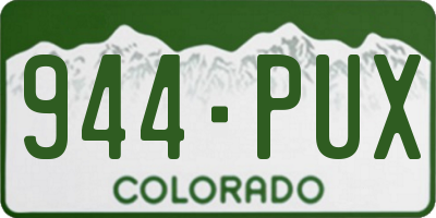 CO license plate 944PUX