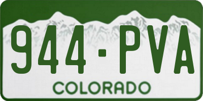 CO license plate 944PVA