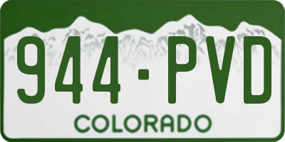 CO license plate 944PVD