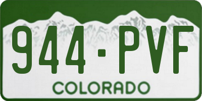 CO license plate 944PVF