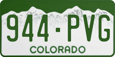 CO license plate 944PVG