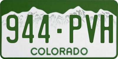 CO license plate 944PVH
