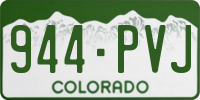 CO license plate 944PVJ