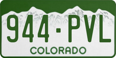 CO license plate 944PVL