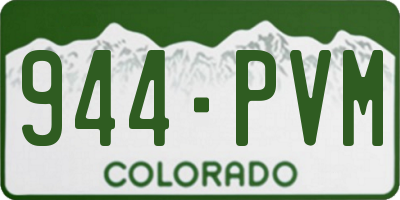 CO license plate 944PVM