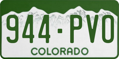 CO license plate 944PVO