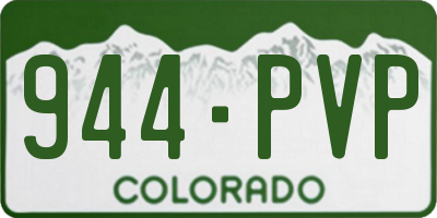 CO license plate 944PVP