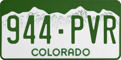 CO license plate 944PVR