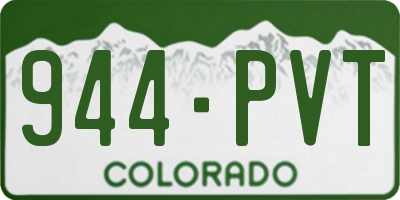 CO license plate 944PVT