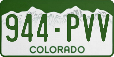 CO license plate 944PVV