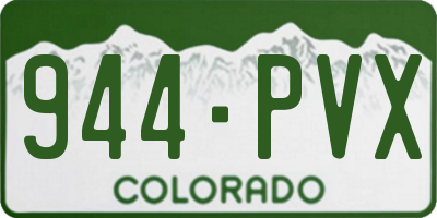 CO license plate 944PVX