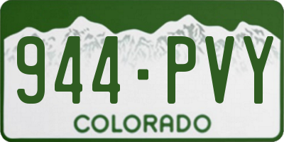 CO license plate 944PVY