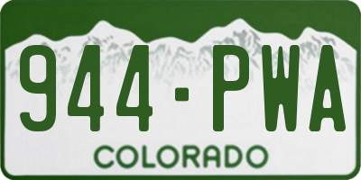 CO license plate 944PWA