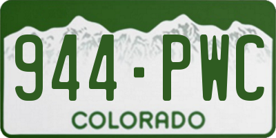 CO license plate 944PWC