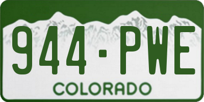 CO license plate 944PWE
