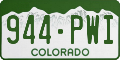 CO license plate 944PWI