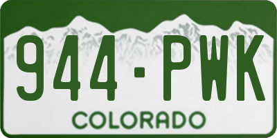 CO license plate 944PWK