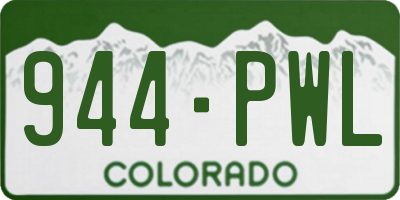 CO license plate 944PWL