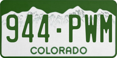 CO license plate 944PWM