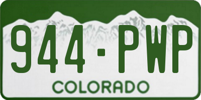 CO license plate 944PWP