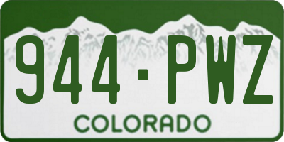 CO license plate 944PWZ