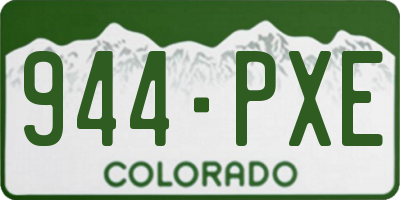 CO license plate 944PXE