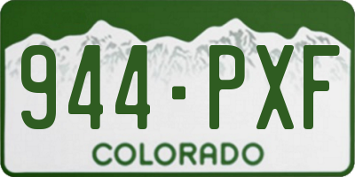 CO license plate 944PXF