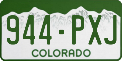 CO license plate 944PXJ