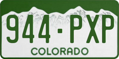 CO license plate 944PXP