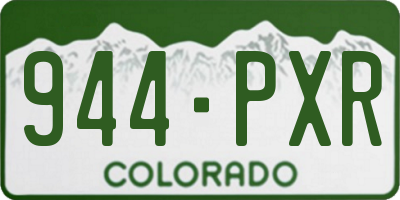 CO license plate 944PXR
