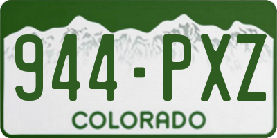 CO license plate 944PXZ