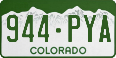 CO license plate 944PYA