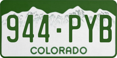 CO license plate 944PYB