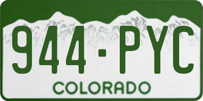 CO license plate 944PYC
