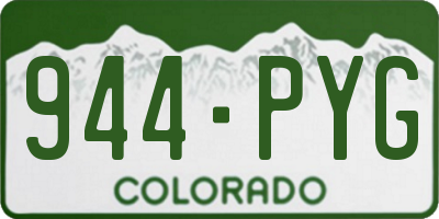 CO license plate 944PYG