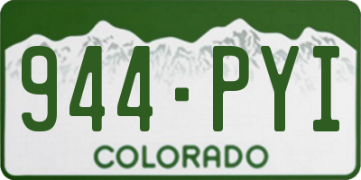 CO license plate 944PYI