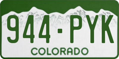 CO license plate 944PYK