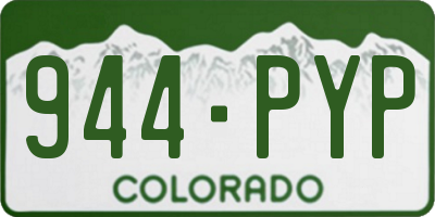 CO license plate 944PYP