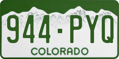 CO license plate 944PYQ