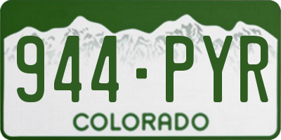 CO license plate 944PYR