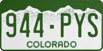 CO license plate 944PYS