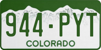 CO license plate 944PYT