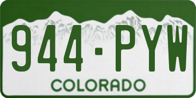 CO license plate 944PYW